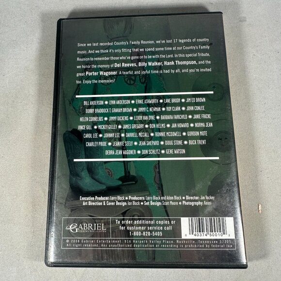 Countrys Family Reunion Tribute Special Memories Of Our Friends DVD 2008 Gabriel - Picture 2 of 3